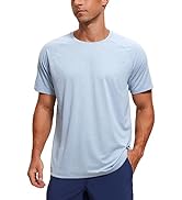 CRZ YOGA Lightweight Short Sleeve T-Shirt for Men Quick Dry Workout Running Athletic Tee Shirt Tops