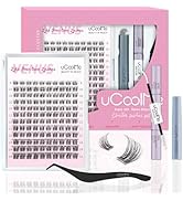 Venus Lash Clusters Kit Short 8-14mm 120PCS D Curl Natural Cluster Lashes Kit Wispy Eyelash Clust...