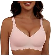 HORISUN Comfortable Wireless T Shirt Bra Seamless No Show Full Coverage Bras for Women