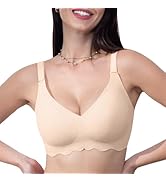 HORISUN Lace Seamless Push Up Bra for Women No Underwire Soft Full Coverage Bra