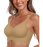 HORISUN Womens Comfortable Bra Wireless Padded Full Coverage Support Seamless Bras for Women
