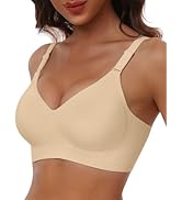 HORISUN Comfortable Seamless Full Coverage Bra for Women Wireless Bras with Soft Support Regular ...