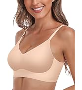 HORISUN Womens Comfortable Bra Wireless Padded Full Coverage Support Seamless Bras for Women