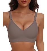 HORISUN Comfortable Seamless Full Coverage Bra for Women Wireless Bras with Soft Support Regular ...
