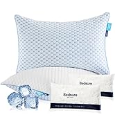 Bedsure Cooling Shredded Memory Foam Pillows - Adjustable Firm Pillows Queen Size Set of 2 (19"x2...