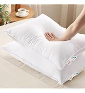 Bedsure Fluffy Pillows Queen Size Set of 2 - Soft Queen Pillows 2 Pack with Breathable Prewashed ...