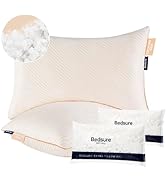 Bedsure Firm Pillows Queen Size Set of 2 - Adjustable Shredded Memory Foam Pillows Cooling Dual-S...