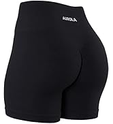 AUROLA Power Scrunch Butt Workout Shorts for Women Seamless Gym Shorts High Waist Tummy Control Y...
