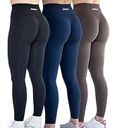 AUROLA Workout Leggings for Women Seamless Scrunch Tights Tummy Control Gym Fitness Girl Sport Ac...