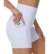 THE GYM PEOPLE Women's High Waist Yoga Shorts Stretchy Tummy Control Biker Workout Running Short ...