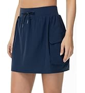 THE GYM PEOPLE Women's Quick Dry Hiking Cargo Skorts Lightweight Drawstring Athletic Golf Skirts ...