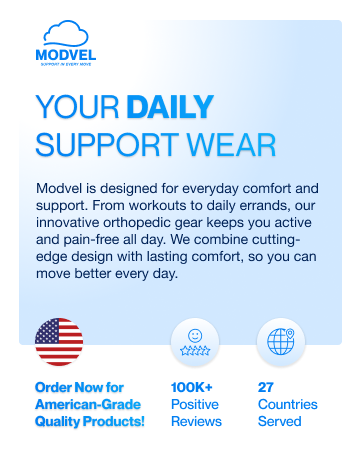 Modvel tagline, your daily support wear