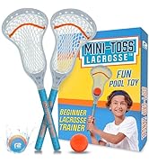 Mini Toss Lacrosse Sticks - Fun Pool Toys for Kids All Ages - 2 Lax Sticks & 2 Balls - Best Beach...