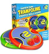 Fun Bouncy Paddle & Stringy Ball Toss & Catch Game - Easy to Use for Kids All Ages - Soft Foam De...