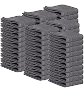 Tens Towels Pack of 60 Washcloths, 12 x 12 Inches, Lighter Weight, Quick to Dry, Super Soft & Abs...