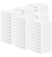 Tens Towels Pack of 60 Washcloths, 12 x 12 Inches, Lighter Weight, Quick to Dry, Super Soft & Abs...