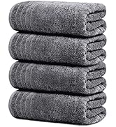 Tens Towels Pack of 4 Extra Large Bath Towels 30 x 60 Inches, 100% Cotton, Larger & Lighter Weigh...