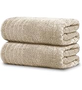 Tens Towels Pack of 2 Extra Large Bath Sheets 35 x 70 Inches, 100% Cotton, Larger & Lighter Weigh...