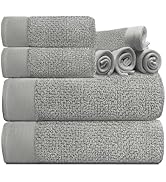 Tens Towels Pack of 8 Popcorn Textured Luxury Towels Set, 2 Extra Large Bath, 2 Hand, 4 Washcloth...