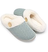 Chantomoo Womens Slipper Warm Comfy Memory Foam House Slippers Knitted Shoes Faux Fur Lined Anti-...