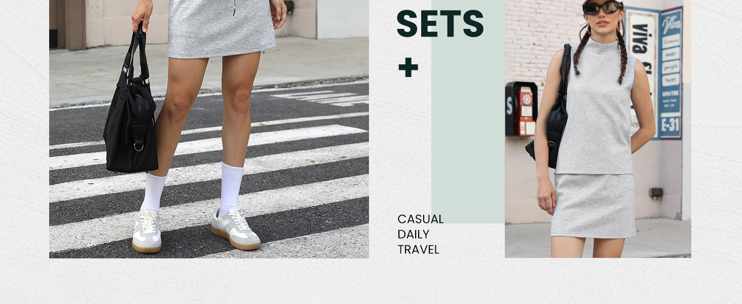 2 Piece Outfits for Women Summer Lounge Set Casual Jogger Active Wear 2025 Mock Neck Top