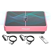 POWET Vibration Plate Exercise Machine, Whole Body Vibrating Plate for Lymphatic Drainage, 99 Cus...