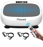 POWET Vibration Plate Exercise Machine, 99 Speed Levels Mini Whole Body Workout Waver Vibration P...