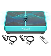 POWET Vibration Plate Exercise Machine, Whole Body Vibrating Plate for Lymphatic Drainage, 99 Cus...