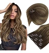 Sunny Hair Clip in Hair Extensions Straight Human Hair Clip in Extensions Remy Clip in Hair Exten...