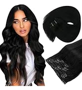 Sunny Hair Clip in Hair Extensions Straight Human Hair Clip in Extensions Remy Clip in Hair Exten...