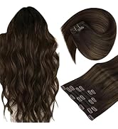 Sunny Hair Clip in Hair Extensions Straight Human Hair Clip in Extensions Remy Clip in Hair Exten...