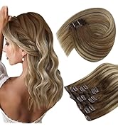 Sunny Hair Clip in Hair Extensions Straight Human Hair Clip in Extensions Remy Clip in Hair Exten...