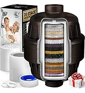 AquaHomeGroup 20 Stage Shower Filter with Vitamin C E for Hard Water - High Output Shower Water F...