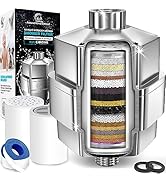 AquaHomeGroup 20 Stage Shower Filter for Hard Water - High Output Universal Shower Head Filter fo...