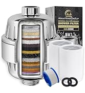 AquaHomeGroup 20 Stage Shower Head Filter with Vitamin C E A for Hard Water - High Output Filter ...