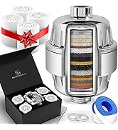 Shower Head Filter for Hard Water - 20 Stage+ 5 Replacement Cartridges - High Output Water Soften...