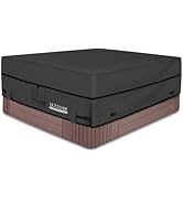 ULTCOVER Waterproof 600D Polyester Square Hot Tub Cover Outdoor SPA Covers 85 x 85 inch, Black