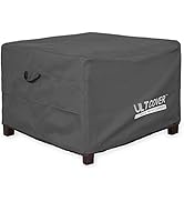 ULTCOVER Waterproof Patio Ottoman Cover Square Outdoor Side Table Furniture Covers Size 24L x 24W...