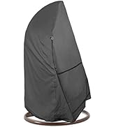 ULTCOVER Patio Hanging Egg Chair Cover - Waterproof Outdoor Single Seat Swing Egg Chair with Stan...