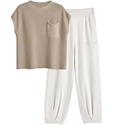 LILLUSORY 2 Piece Knit Sets For Women Trendy Sweatsuit Sets