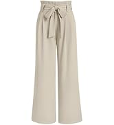 LILLUSORY Wide Leg Dress Pants Women's Paperbag High Waisted Business Casual Trousers with Remova...