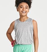 Real Essentials 4 Pack: Girls Active Dry Fit Performance Tank Top