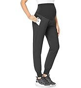 POSHGLAM Women's Maternity Joggers Casual Scrub Pant Quick-Dry Lightweight Active Pregnancy Pants
