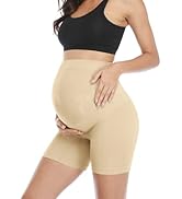 POSHGLAM Women's Maternity Shapewear Seamless Pregnancy Underwear Belly Support High Waist Mid-Th...