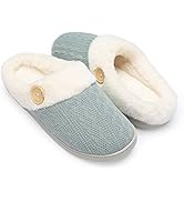 Chantomoo Womens Slipper Warm Comfy Memory Foam House Slippers Knitted Shoes Faux Fur Lined Anti-...