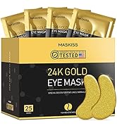 Maskiss 24k Gold Under Eye Patches (25 Pairs), eye mask, Collagen Skin Care Products, Eye Patches...