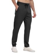 Mens Athletic Sweatpants with Zipper Pockets,Workout Pants