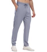 Mens Athletic Sweatpants with Zipper Pockets,Workout Pants